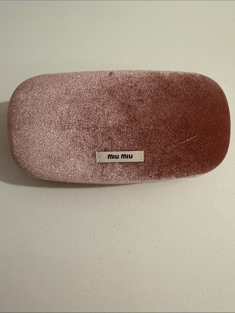 Miu Miu Rose Pink Velvet Eyewear Case